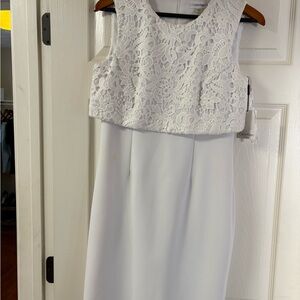 Calvin Klein White Lace Overlay Dress
